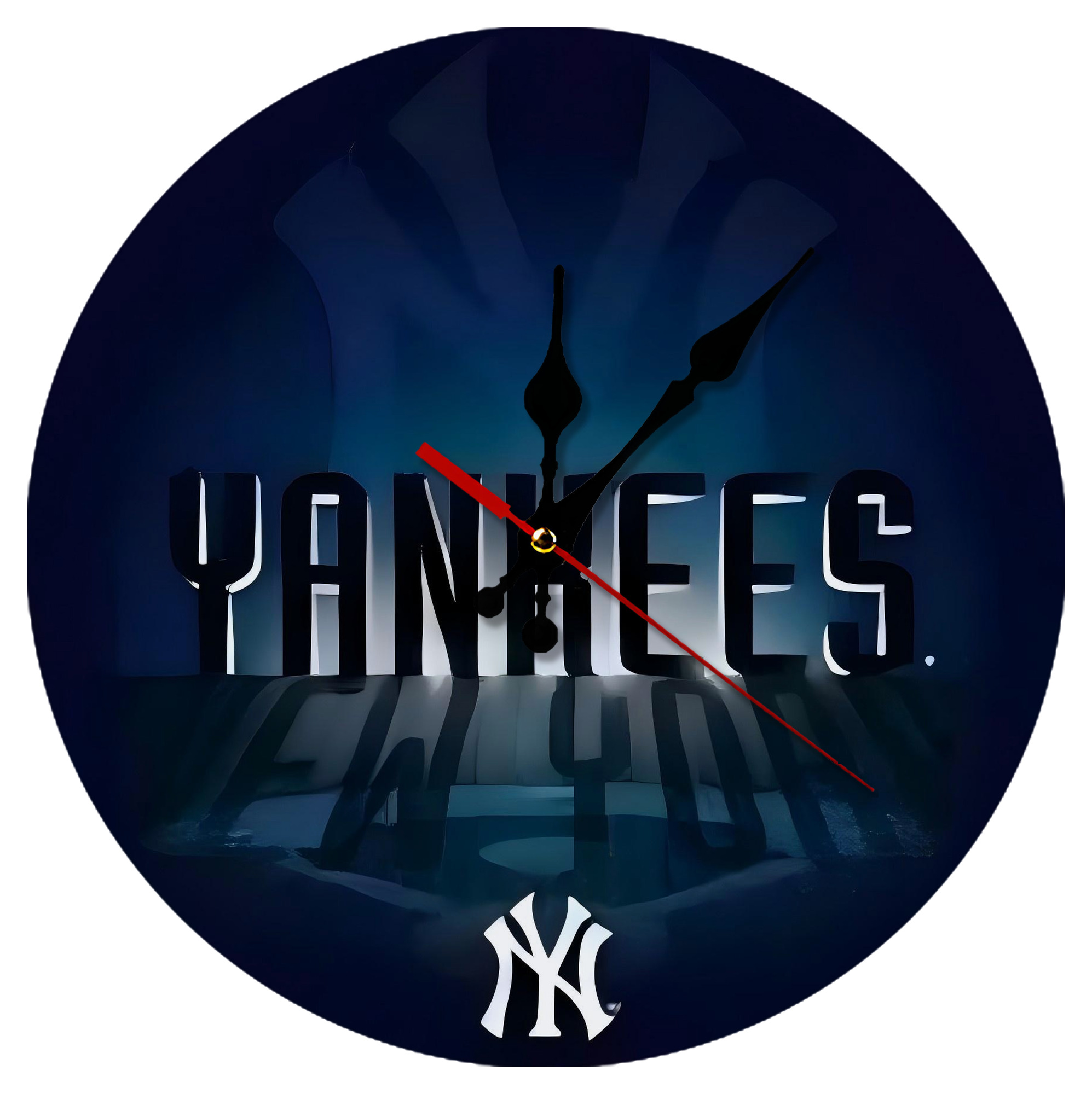 New York Yankees 160 Silent Round Wall Clock – Modern & Stylish DIY Design, Durable Wood Construction, Easy To Install – Perfect For Office, Bedroom, Living Room, And More
